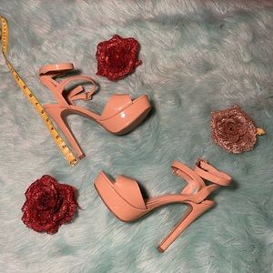 Stiletto Open Toe Platform Shoes With Two Straps